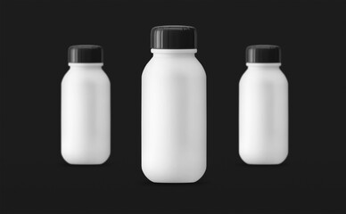 Small Plastic bottle Mockup design 3d rendering