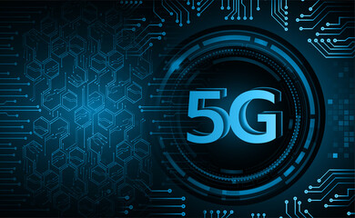 5G cyber circuit future technology concept background