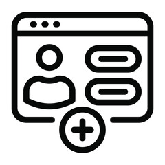 
Online user profile, solid add account 
