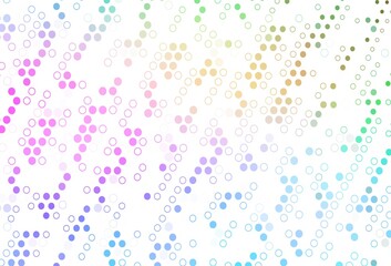 Light Multicolor, Rainbow vector backdrop with dots.