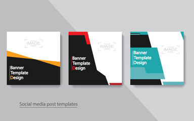 set banner social media post design,vector illustrations.