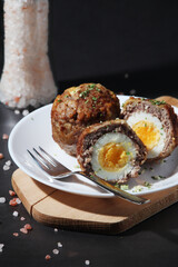 Scottish eggs - national dish of the cuisine of Scotland