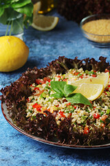 Traditional Levantine vegetarian salad tabbouleh