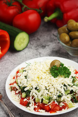 Shopsky salad - national Bulgarian dish