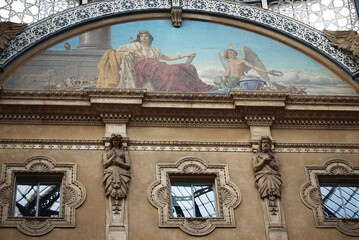 Fresken in der Einkaufspassage Galleria Vittorio Emanuele II in Mailand.
