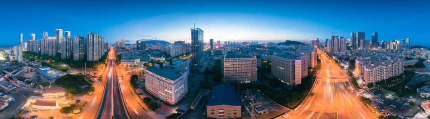 Fototapeta premium Night view of Xiamen City, Fujian Province, China