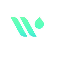 Obraz premium W water drop logo 