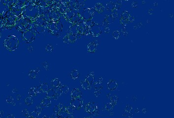 Light Blue, Green vector background with bubbles.
