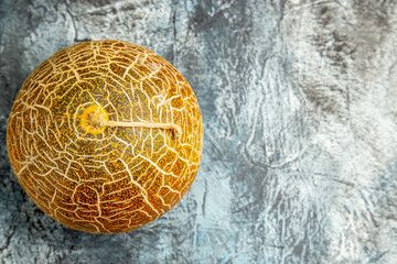 top view fresh melon on a dark-light background fruit summer sweet mellow