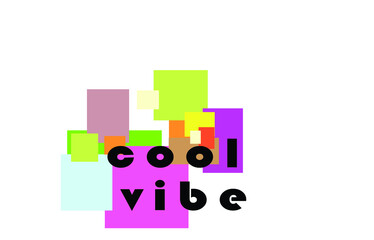 the cool vibe text with text font.