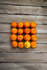 citrus on a white wooden background