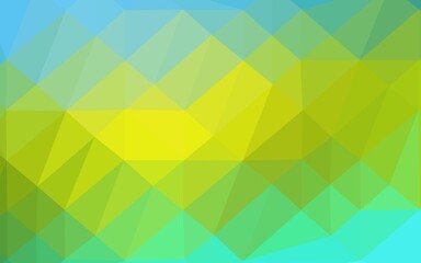 Obraz premium Light Blue, Yellow vector abstract mosaic backdrop.