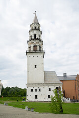Fototapeta premium Leaning Tower of Nevyansk in summer day. Tower in the town of Nevyansk in Sverdlovsk Oblast, Russia