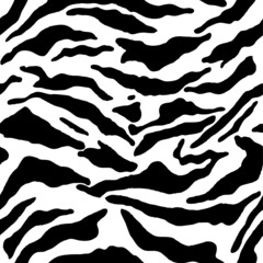 seamless pattern with black and white fish