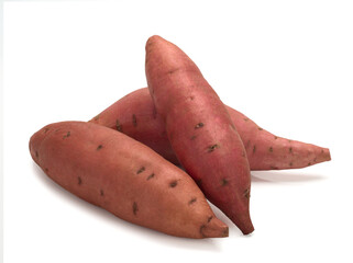 Sweet potato isolated on a white background