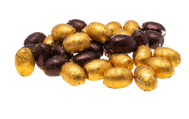 chocolate eggs isolated