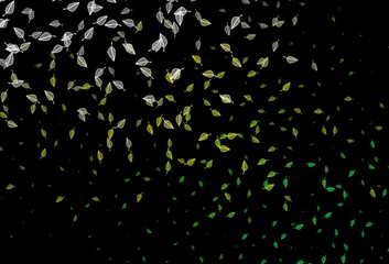 Dark Green, Yellow vector hand painted pattern.