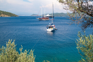 Blick auf die Bucht in Sarsala Ankerbucht, Fethiye