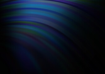 Dark BLUE vector pattern with liquid shapes.