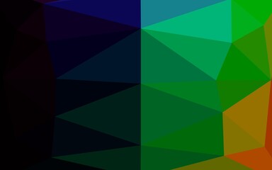 Fototapeta premium Dark Multicolor, Rainbow vector triangle mosaic texture.
