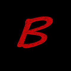 Fototapeta premium letters of the alphabet made in red neon effect