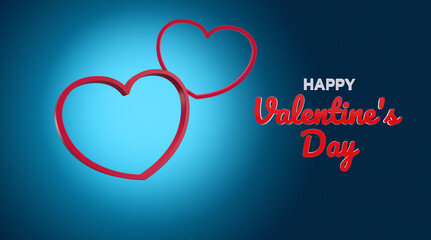 Valentine’s Day Mockup Design 3d rendering