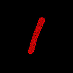 letters of the alphabet made in red neon effect