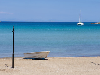 Boot im Strand , Meer, Ägäis