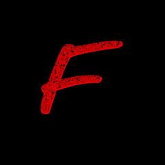 letters of the alphabet made in red neon effect