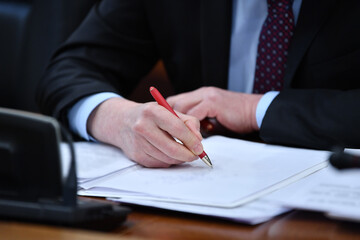 business, pen, hand, writing, document, paper, office, contract, meeting, businessman, people,...