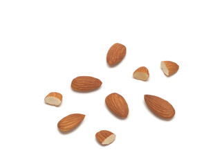 almond nuts isolated on a white background