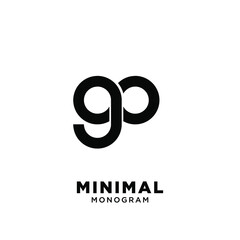 minimal initial letter go initial number 90 simple vector design isolated background