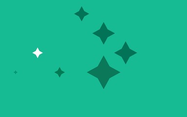 Obraz premium Light Blue, Green vector background with colored stars.