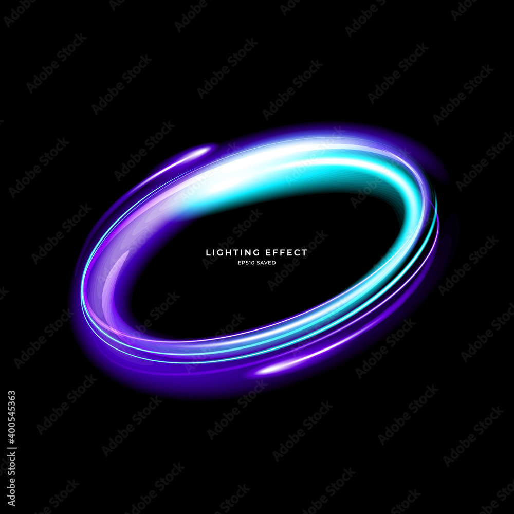 Sticker abstract vector neons wave. bright sparkling background.