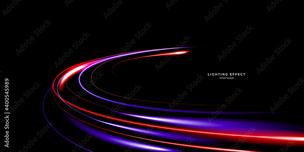 Poster abstract vector neons wave. bright sparkling background.