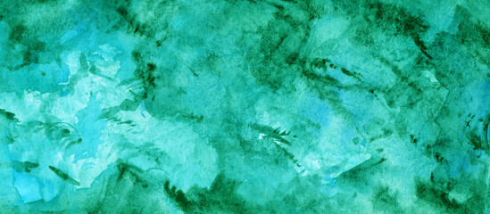 turquoise rich art watercolor solid color simple versatile abstract background for banners, backdrops, prints