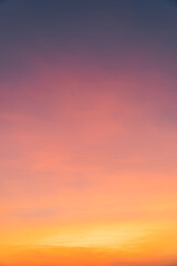 sunset sky orange sunrise vertical in the evening background