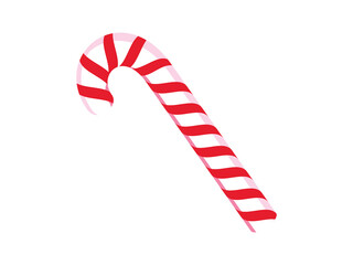 Obraz premium Candy cane icon isolated on a white background vector. Sweet Christmas symbol vector. Christmas striped lollipop icon vector. Hard stick candy clip art