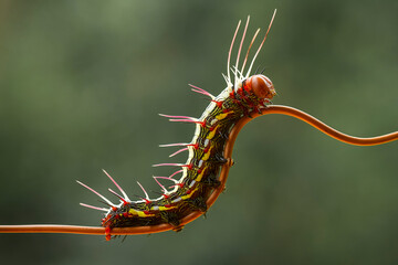 Rambutans Caterpillar on Branch
