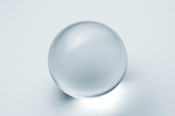 Glass ball in silver blue