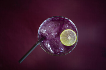 Butterfly Pea with Honey & Lime beverage welcome drink