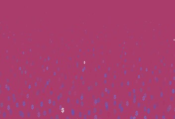 Obraz premium Light Blue, Red vector background with Dollar.