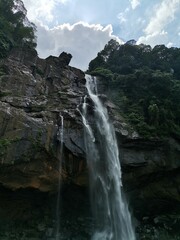 waterfall in the mountains