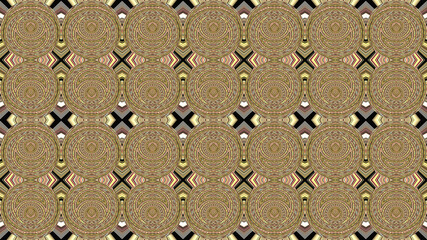 African pattern with rounded shapes