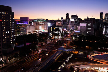 Fototapeta na wymiar Nagoya city in twilight of Nagoya City, Japan.