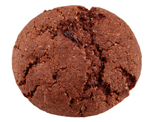 Chocolate chip cookie, isolated on white background, clipping path, full depth of field