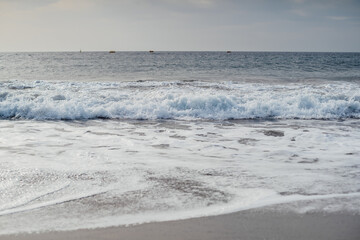 Sandy beach on the Atlantic Ocean. Canary Islands.