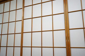 Traditional Japanese wood and rice paper doors(Shoji).
