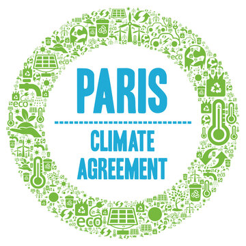 Paris climate agreement symbol 