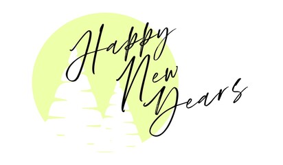 Fototapeta premium Happy New Year Celebration Text, A holiday celebration and invitation card, new year related items. Happy holiday card. Christmass xmass card.